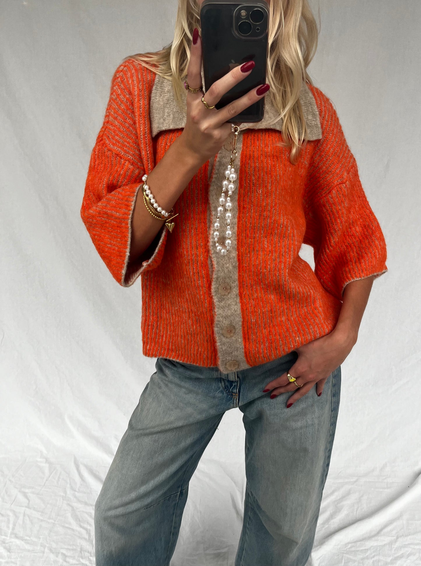 Mara Cardigan Orange