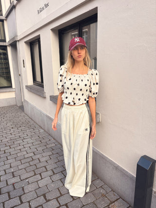 Bowie Top Polka Dot White