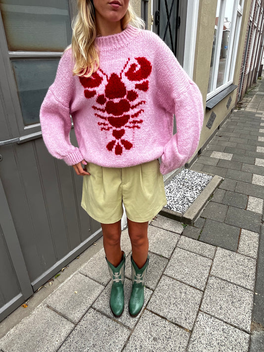 Lobster Cardigan Pink