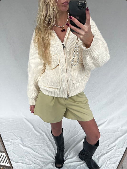 Lulu Jacket Beige/ White