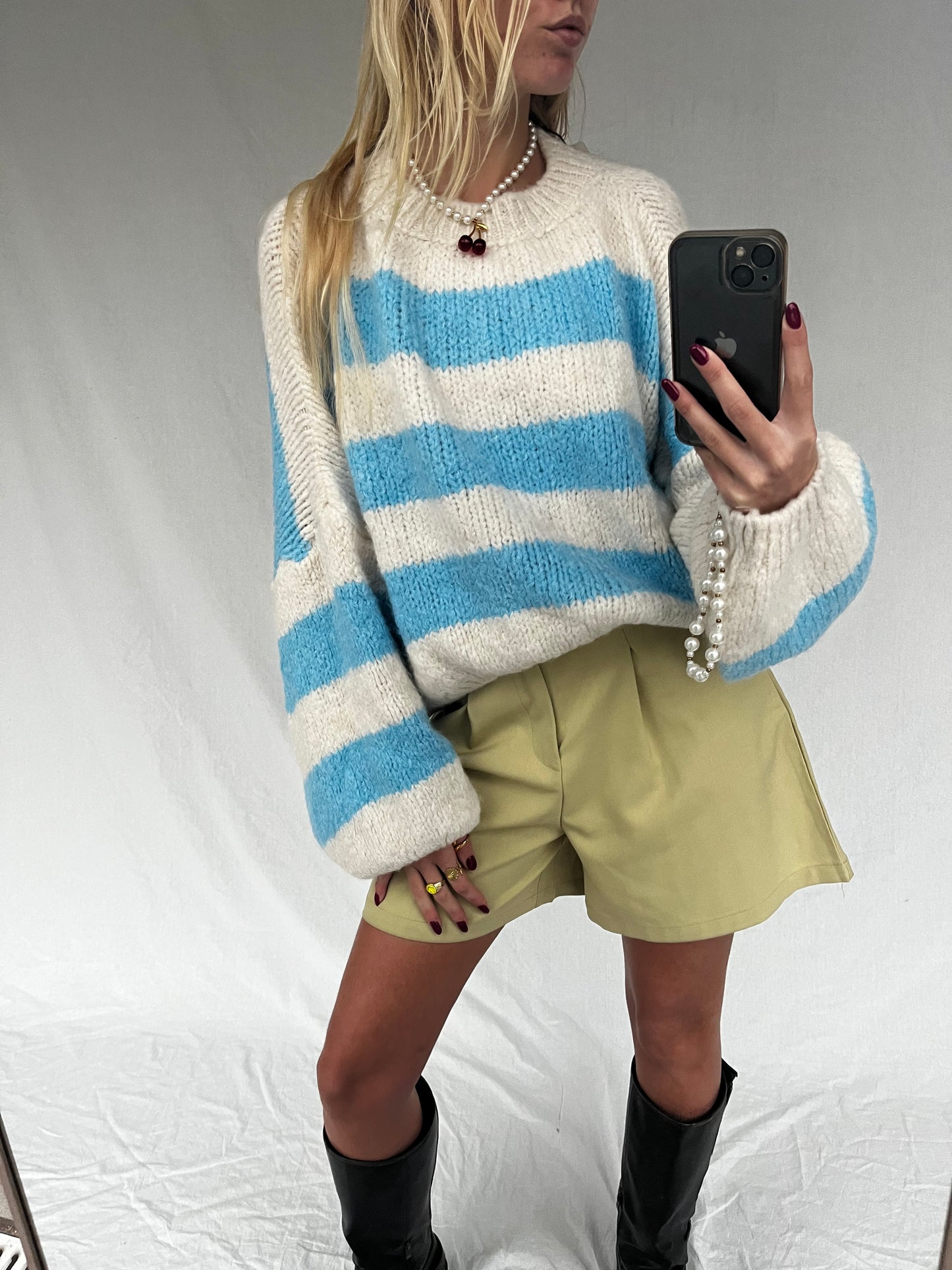 Stripes Cardigan Blue