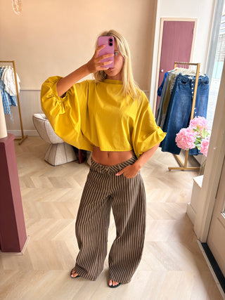 Pipa Jeans Stripes Dark Brown
