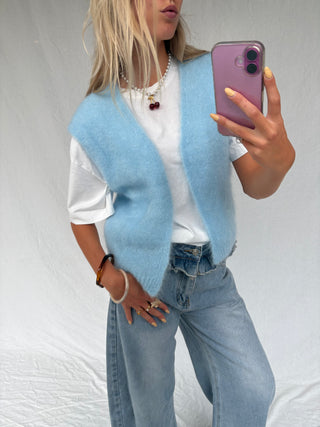 Mohair Cardigan Blue