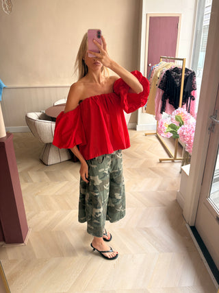 Preppy Top Red