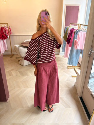 Isae Tee Stripes Bordeaux