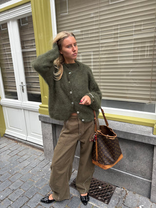 Lily Mohair Cardigan Green