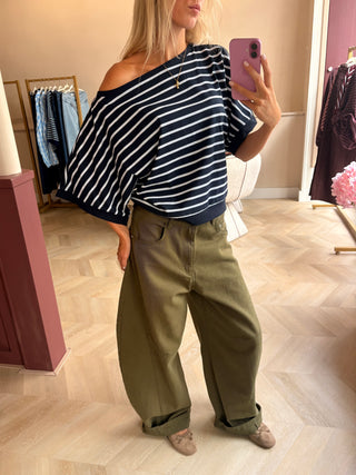 Isae Tee Stripes Navy