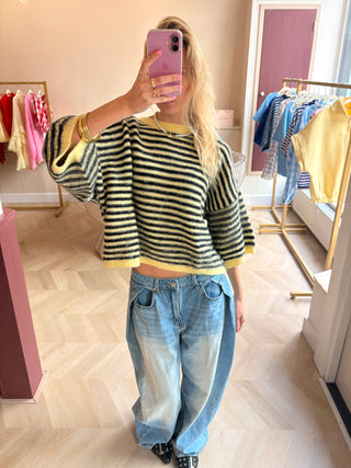 Harper Sweater Yellow Blue