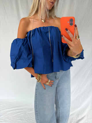 Preppy Top Cobalt Blue
