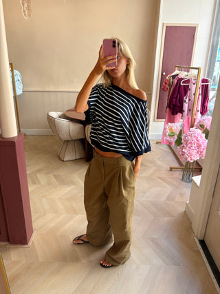 Isae Tee Stripes Navy
