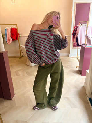 Li Sweater Grey Bordeaux