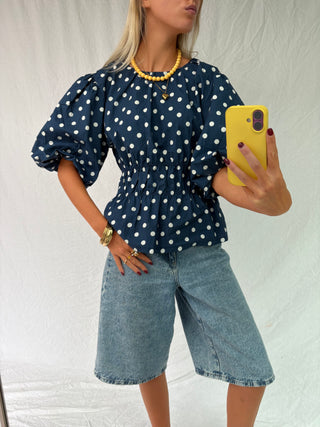 Midnight Dot Top Blue