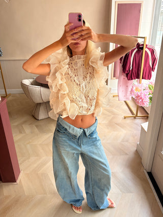 Flou Top Beige