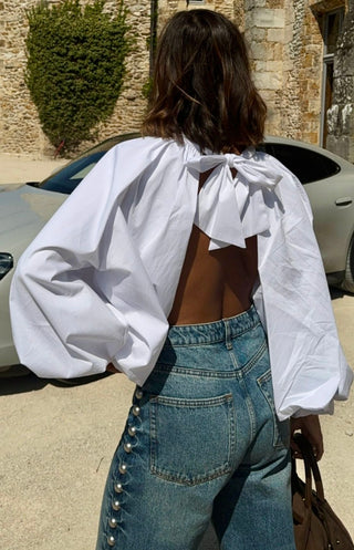 Senn Blouse White With Bow
