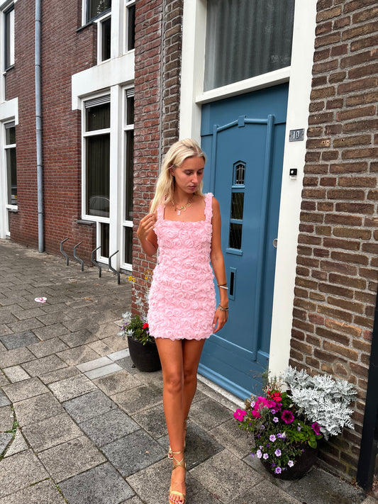 Roses Dress Pink