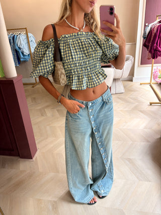 Bowie Top Yellow Navy Pre-order