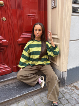 Two-Tone Stripe Sweater