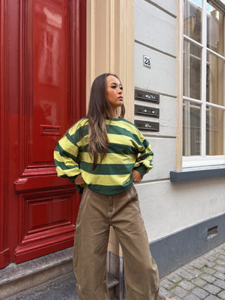 Two-Tone Stripe Sweater